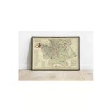 Pegziz Italya Roma 1883 Haritası Sanatsal Duvar Dekorasyon Poster 60X90cm.