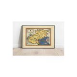 Pegziz Italya Veneto Bölgesi 1939 Haritası Sanatsal Duvar Dekorasyon Poster 60X90cm.