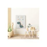 Pegziz Minik Dinazor Minimalist Kanvas Tablo - Bebek Odası Dekorasyon - Çocuk Odası Tablo