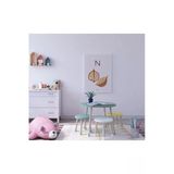 Pegziz N Harfi Alfabe Minimalist Kanvas Tablo - Bebek Odası Dekorasyon - Çocuk Odası Tablo