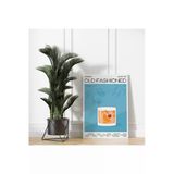 Pegziz Old Fashioned Kokteyl Modern Kanvas Tablo - Cafe Dekor - Salon Ve Mutfak İçin Duvar Dekoru