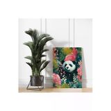 Pegziz Panda Minimalist Modern Kanvas Tablo - Salon Oturma Odası Mutfak Ofis İçin Duvar Dekoru