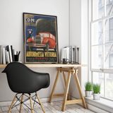 Pegziz pgzzNM1124 Dekoratif Vintage Araba Reklam Afişi Poster 40x50cm.
