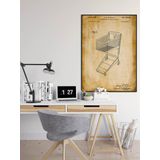 Pegziz pgzzNM1242 Dekoratif Sanatsal Alışveriş Sepeti Patent Posteri 50x70cm.
