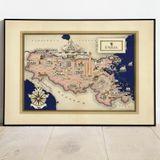Pegziz pgzzNM142 İtalya Emilia-Romagna Bölgesi Haritası Sanatsal Duvar Dekorasyon Poster 60x90cm.