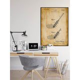 Pegziz pgzzNM1491 Dekoratif Sanatsal Golf Sopası Patent Posteri 50x70cm.