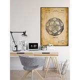 Pegziz pgzzNM1512 Dekoratif Sanatsal Laminer Jeodezik Küp Patent Posteri 60x90cm.