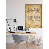 Pegziz pgzzNM1514 Dekoratif Sanatsal Vintage Araba Makinesi Patent Poster 50x70cm.