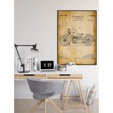 Pegziz pgzzNM1565 Dekoratif Sanatsal Harley Davidson Motor Patent Posteri 60x90cm.