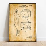 Pegziz pgzzNM1639 Dekoratif Sanatsal Arıcı Maskesi Patent Posteri 50x70cm.