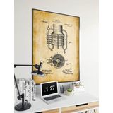 Pegziz pgzzNM1696 Dekoratif Snatsal Viski Distilasyon Makinesi Patent Posteri 60x90cm.