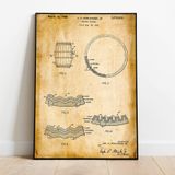 Pegziz pgzzNM1697 Dekoratrif Sanatsal Viski Fıçısı Patent Posteri 60x90cm.