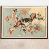 Pegziz pgzzNM2274 Avrupa 1. Dünya Savaşı 1914 Propaganda Haritası Sanatsal Duvar Dekorasyon Poster 60x90cm.