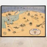 Pegziz pgzzNM2289 2. Dünya Savaşı Avrupa Kıtası Haritası Sanatsal Duvar Dekorasyon Poster 60x90cm.