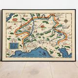 Pegziz pgzzNM2445 2. Dünya Savaşı Avrupa Askeri Haritası Sanatsal Duvar Dekorasyon Poster 60x90cm.