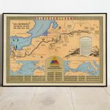 Pegziz pgzzNM2482 2. Dünya Savaşı Avrupa Kıtası Haritası Sanatsal Duvar Dekorasyon Poster 60x90cm.