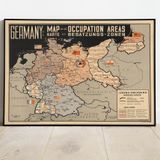 Pegziz pgzzNM2493 2. Dünya Savaşı Sonrası Almanya Haritası Sanatsal Duvar Dekorasyon Poster 60x90cm.