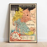 Pegziz pgzzNM2522 Almanya 2. Dünya Savaşı Haritası Sanatsal Duvar Dekorasyon Poster 60x90cm.
