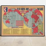 Pegziz pgzzNM2538 2. Dünya Savaşı Haritası Sanatsal Duvar Dekorasyon Poster 60x90cm.