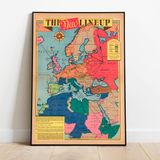 Pegziz pgzzNM2621 2. Dünya Savaşı Avrupa Haritası Sanatsal Duvar Dekorasyon Poster 60x90cm.
