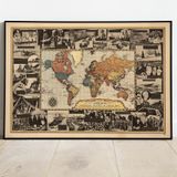 Pegziz pgzzNM2847 2. Dünya Savaşı Olayları Haritası Sanatsal Duvar Dekorasyon Poster 60x90cm.