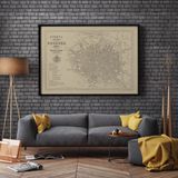 Pegziz pgzzNM2948 İtalya Bologna 1865 Şehir Planı Haritası Sanatsal Duvar Dekorasyon Poster 60x90cm.