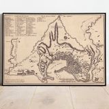 Pegziz pgzzNM2954 İtalya Cenova 1823 Şehir Planı Haritası Sanatsal Duvar Dekorasyon Poster 60x90cm.