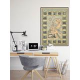 Pegziz pgzzNM2972 2. Dünya Savaşı Hollanda Haritası Sanatsal Duvar Dekorasyon Poster 60x90cm.