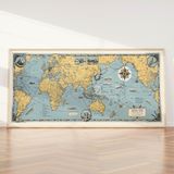 Pegziz pgzzNM2986 2. Dünya Savaşı Askeri Haritası Sanatsal Duvar Dekorasyon Poster 40x100cm.