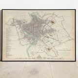 Pegziz pgzzNM658 İtalya Roma Haritası Sanatsal Duvar Dekorasyon Poster 60x90cm.