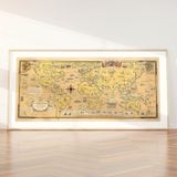 Pegziz pgzzNM680 Birleşmiş Milletler Dünya Haritası Sanatsal Duvar Dekorasyon Poster 40x100cm.