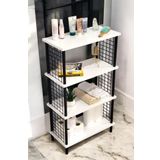 Peka Çevir Kur Banyo Düzenleyici 4 Raflı Banyo Dolabı Çok Amaçlı Dolap Geniş Kitaplık Mutfak Rafı