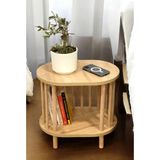 Peka Country Tasarımlı Zigon Sehpa - 45x30 cm Ahşap Malzeme ile Salon ve Oturma Odası İçin - Safir Meşe