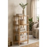 Peka Raf Sayısı Seçilebilir Çok Amaçlı Raf Kitaplık Demonte Modüler Raf 40X30CM Meşe - Safir Meşe - 4 Raflı
