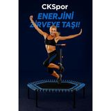 Pekial 135 cm Profesyonel Tutmalı Step Trambolin, 125 kg Kapasitesi, Siyah-Mavi