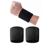 Pekial CKSpor 2 Adet Sporcu Havlu El Bilekliği, Siyah, Unisex
