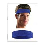 Pekial Ckspor Unisex Havlu Ter Bandı Kafa Bandı Tenis Saç Bandı Headband - Mavi