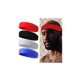 Pekial Slipt Sporcu Havlu Kafa Bandı Ter Bandı Headband Tenis Saç Bandı - Kırmızı - Standart