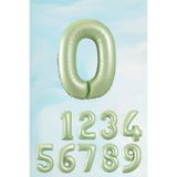 PEKSHOP 0 Rakam Retro Yeşil Balon 80 cm