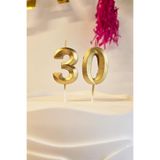 PEKSHOP 30 Yaş Gold Mum Rakam Pasta Mumu Yaş Mum Gold Renk