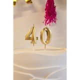 PEKSHOP 40 Yaş Gold Mum Rakam Pasta Mumu Yaş Mum Gold Renk