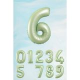 PEKSHOP 6 Yaş Retro Yeşil Rakam Balon 80 cm Doğum Günü Balonu