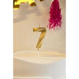 PEKSHOP 7 Yaş Gold Mum Rakam Pasta Mumu Yaş Mum Gold Renk