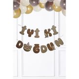 PEKSHOP Ayıcık İyi Ki Doğdun Banner Duvar Süsü Retro Ayı Konsept Doğum Günü Parti Süsleri
