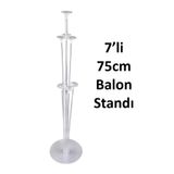 PEKSHOP Balon Standı 7li 75cm Ayaklı Şeffaf Balon Süsleme Standı