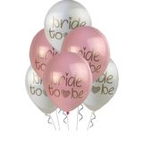 PEKSHOP Bride To Be Balonları - Pembe Beyaz 6'lı Paket