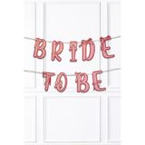 PEKSHOP Bride To Be Banner Kırmızı Pembe Fiyonk Konsept Bride To Be Yazı Duvar Süsü