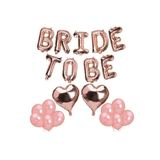 PEKSHOP Bride To Be Folyo Balon Seti - Bekarlığa Veda Bride Partisi Balon Süsleme Rose Gold Büyük