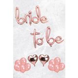 PEKSHOP Bride To Be Folyo Balon Seti - Bekarlığa Veda Bride Partisi Balon Süsleme Rose Gold