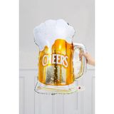 Pekshop Çok Renkli Bira Bardağı Şekilli Folyo Balon 50x64 cm Cheers Bira Balon Parti Konsepti
